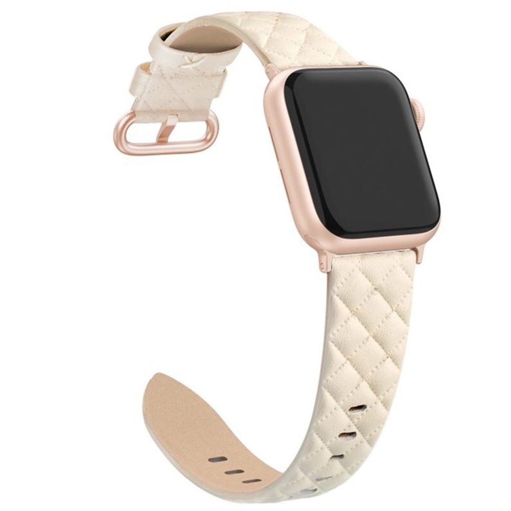 White Leather Apple Watch Band